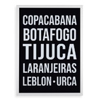 Quadro Decorativo Rio De Janeiro - Bairros 45x34cm - Com Vidr