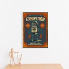 Quadro Decorativo Robô Vintage 45x34cm - Com Vidro Moldura Br