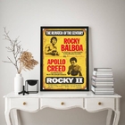 Quadro Decorativo Rocky Balboa ii 33x24cm Moldura:madeira Pre