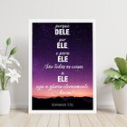 Quadro Decorativo Romanos 11:36 - Seja A Glória 45x34cm A3 (4