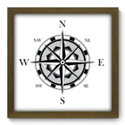 Quadro Decorativo - Rosa Dos Ventos - 33cm X 33cm - 040qdkm