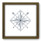 Quadro Decorativo - Rosa Dos Ventos - 33cm X 33cm - 371qddm