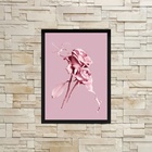Quadro Decorativo Rosas Rosa 24x18cm - Com Vidro Moldura:made