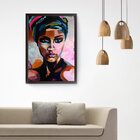 Quadro Decorativo Rosto Aquarela 20x30cm Branco