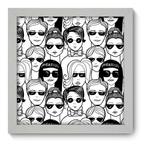 Quadro Decorativo - Rostos - 22cm X 22cm - 021qndab