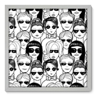 Quadro Decorativo - Rostos - 50cm X 50cm - 021qndcb