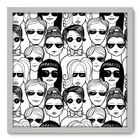 Quadro Decorativo - Rostos - 50cm X 50cm - 021qndcb