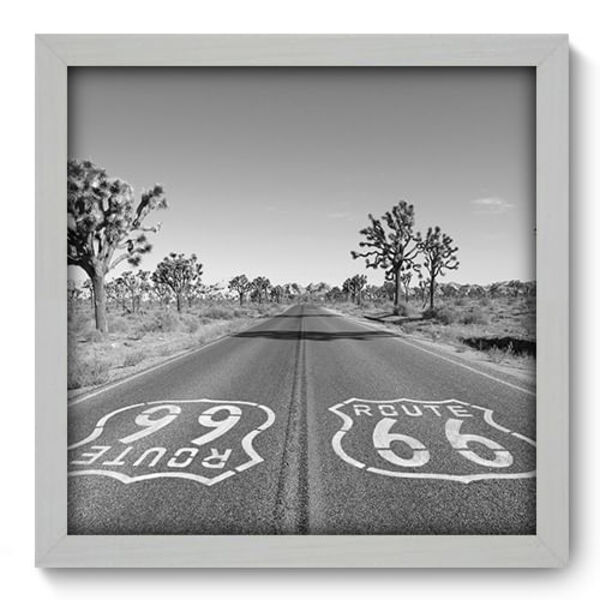 Quadro Decorativo - Rota 66 - 33cm X 33cm - 060qnmbb