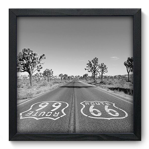 Quadro Decorativo - Rota 66 - 33cm X 33cm - 235qdmp
