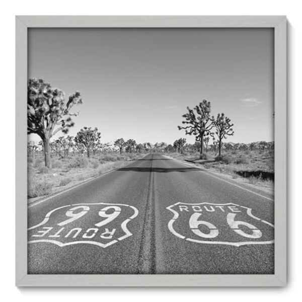 Quadro Decorativo - Rota 66 - 50cm X 50cm - 060qnmcb
