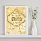 Quadro Decorativo Rótulo De Vinho Vintage 24x18cm Moldura:mad