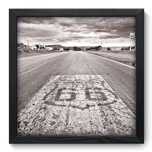 Quadro Decorativo - Route 66 - 33cm X 33cm - 029qdmp
