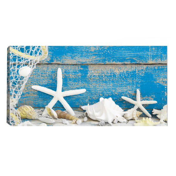 Quadro Decorativo Royal Nautico Praia Conchas Estrela Branca