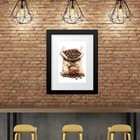 Quadro Decorativo Saco Grãos Café - 60x48cm Moldura Branca