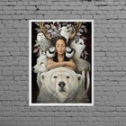 Quadro Decorativo Sagrado Feminino 24x18cm Moldura:madeira Br