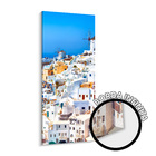 Quadro Decorativo Sala Quarto Casas Brancas Dia Azul 90x35cm