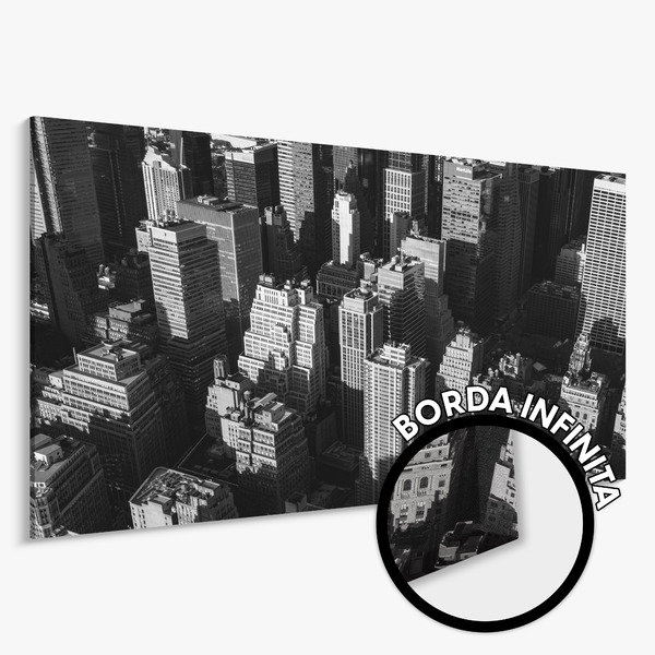 Quadro Decorativo Sala Quarto Paisagem Cidade Preto E Branco