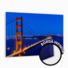 Quadro Decorativo Sala Quarto Paisagem Ponte Mar A Noite