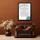 Quadro Decorativo Salmo 10 24x18cm - Com Vidro Moldura Preta