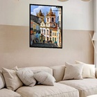 Quadro Decorativo Salvador Ladeira  - 70x50cm Moldura Preta
