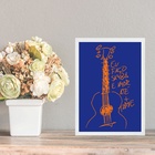 Quadro Decorativo Samba E Amor 24x18cm - Com Vidro Moldura Pr