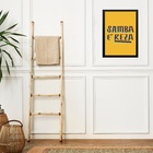 Quadro Decorativo Samba É Reza 24x18cm Moldura Preta