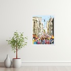 Quadro Decorativo San Telmo - Buenos Aires 33x24cm Moldura Pr