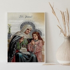 Quadro Decorativo Santa Ana Vintage 33x24cm - Com Vidro Moldu