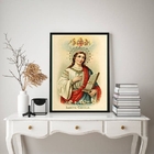 Quadro Decorativo Santa Cecília 33x24cm Moldura:madeira Branca