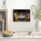 Quadro Decorativo Santa Ceia 33x24cm - Com Vidro Moldura:made