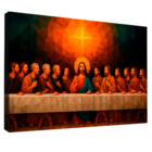 Quadro Decorativo Santa Ceia Geométrica