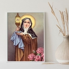 Quadro Decorativo Santa Clara 33x24cm Moldura:madeira Branca