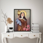 Quadro Decorativo Santa Clara 45x34cm Moldura:madeira Branca