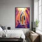 Quadro Decorativo Santa Edwiges  - 70x50cm Moldura Branca