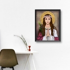 Quadro Decorativo Santa Filomena 33x24cm Moldura:madeira Bran