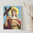 Quadro Decorativo Santa Helena 24x18cm Moldura:madeira Preta