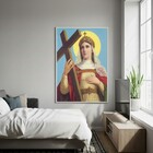 Quadro Decorativo Santa Helena  - 70x50cm Moldura Preta