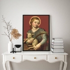 Quadro Decorativo Santa Inês 24x18cm - Com Vidro Moldura:made