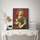 Quadro Decorativo Santa Inês 45x34cm - Com Vidro Moldura:made