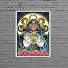 Quadro Decorativo Santa Sara Kali 33x24cm Moldura:madeira Pre