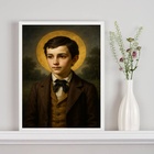 Quadro Decorativo São Domingos Sávio 33x24cm - Com Vidro Mold