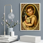 Quadro Decorativo São João Batista 24x18cm Moldura:madeira Br