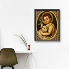 Quadro Decorativo São João Batista 33x24cm - Com Vidro Moldur