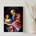 Quadro Decorativo São Mateus 45x34cm - Com Vidro Moldura:made