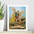 Quadro Decorativo São Miguel 45x34cm - Com Vidro Moldura:made