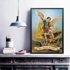 Quadro Decorativo São Miguel 45x34cm - Com Vidro Moldura:made