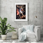 Quadro Decorativo São Miguel Arcanjo - 60x48cm Moldura:madeir