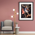 Quadro Decorativo São Miguel Arcanjo - 60x48cm Moldura:madeir