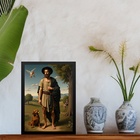 Quadro Decorativo São Roque 45x34cm - Com Vidro Moldura Branca