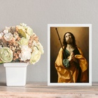 Quadro Decorativo São Tiago 33x24cm - Com Vidro Moldura Preta